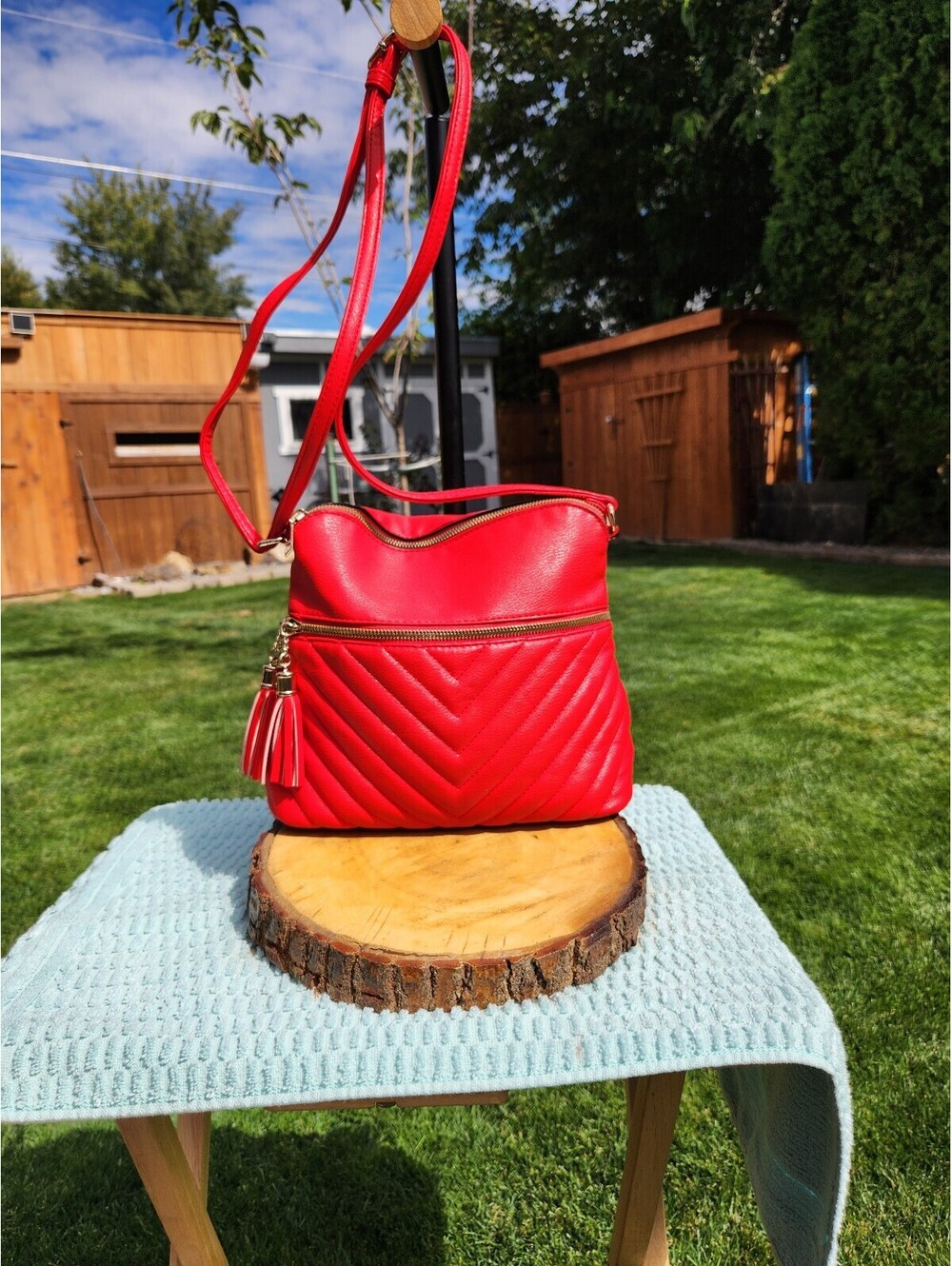 Red crossbody
